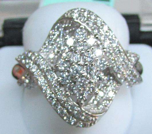 **JAW DROPPING [R57084]** TWIST DESIGN [1.500ct] DIAMOND RING [7.295g] WHITE GOLD -BUY SAFE