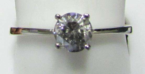 **CLAW DESIGN [R27187]** ROUND CUT DIAMOND [0.595ct] RING [WHITE GOLD] - BUY SAFE