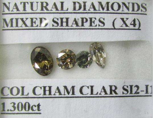 **GORGEOUS DIAMONDS** SPARKLING [1.300ct] MIXED SHAPES [SI2 CLARITY] DIAMOND FROM R1 - BUY SAFE