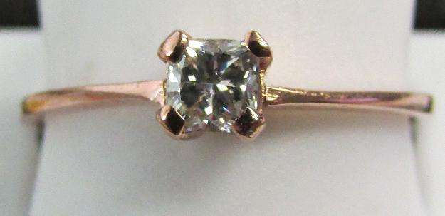 **CRAZY DEAL [R23246]** DESIGNER PRINCESS CUT DIAMOND [0.300ct] RING [ROSE GOLD] - BUY SAFE