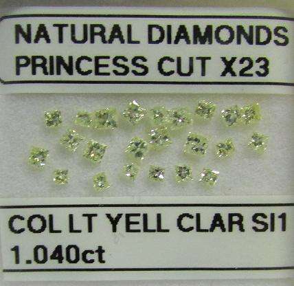**GORGEOUS DIAMONDS** SPARKLING [1.040ct] PRINCESS CUT [SI1 CLARITY] DIAMOND FROM R1 - BUY SAFE