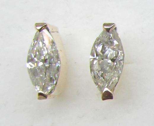 **BEAUTIFUL [R38514]** SPARKLING MARQUISE [1.015ct] DIAMONDS [YELLOW GOLD] - BUY SAFE