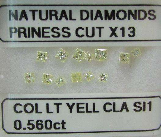**GORGEOUS DIAMONDS** SPARKLING [0.560ct] PRINCESS CUT [SI1 CLARITY] DIAMOND FROM R1 - BUY SAFE