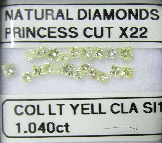 **GORGEOUS DIAMONDS** SPARKLING [1.040ct] PRINCESS CUT [SI1 CLARITY] DIAMOND FROM R1 - BUY SAFE
