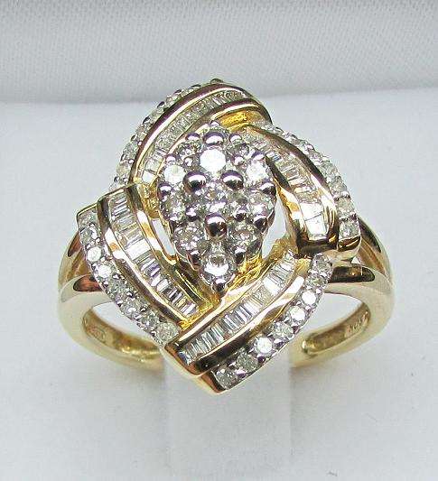 **JAW DROPPING [R48527]** DESIGNER BAGUETTE [1.020ct] DIAMOND RING [4.542g] YELLOW GOLD - BUY SAFE
