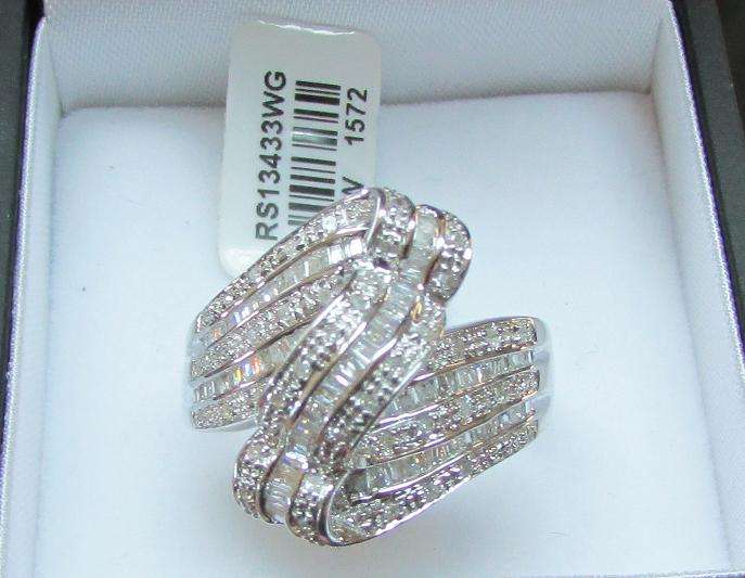 **BEST OF THE BEST [R63458]** TWIST DESIGN [1.320ct] DIAMOND RING [6.422g] WHITE GOLD - BUY SAFE