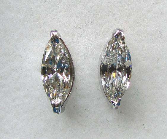**BEAUTIFUL [R40514]** SPARKLING MARQUISE [1.085ct] DIAMONDS [WHITE GOLD] - BUY SAFE