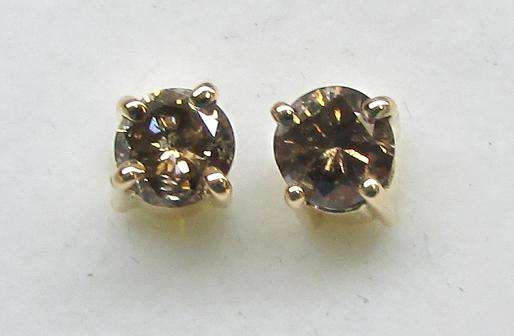 **GORGEOUS [R35215]** DESIGNER SPARKLING [1.055ct] DIAMOND EARRINGS [YELLOW GOLD] - BUY SAFE