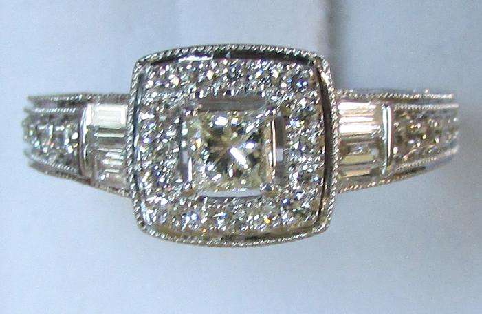 **LUXURY [R44142]** EXCLUSIVE DESIGN [1.010ct] DIAMOND RING [4.710g] WHITE GOLD - BUY SAFE