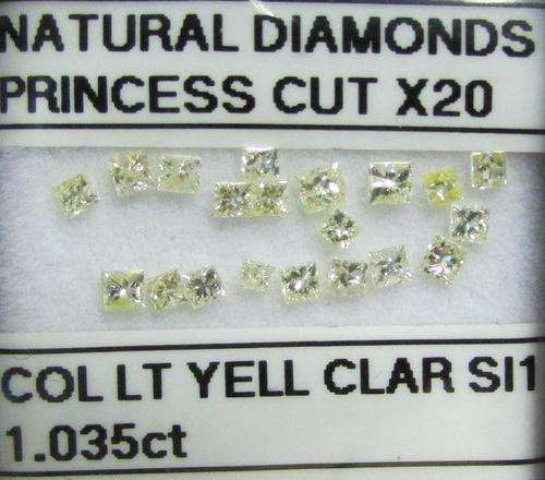 **GORGEOUS DIAMONDS** SPARKLING [1.035ct] PRINCESS CUT [SI1 CLARITY] DIAMOND FROM R1 - BUY SAFE