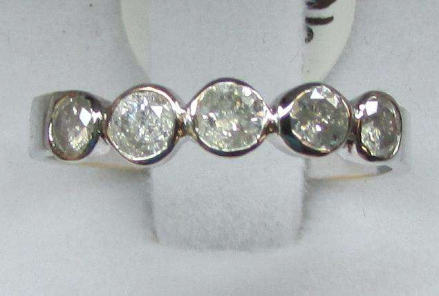 **TUBE SETTING [R32518]** HALF ETERNITY [0.615ct] DIAMOND RING [1.693g] WHITE GOLD - BUY SAFE