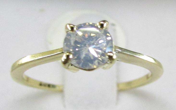 **4 CLAW DESIGN [R27223]** ROUND CUT [0.500ct] SOLITAIRE DIAMOND [SI2] WHITE GOLD - BUY SAFE