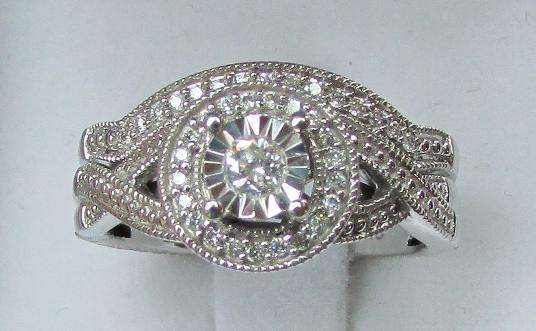 *SUPER SPECIAL [R35258]* BRIDAL TWINSET [0.700ct] DIAMOND [I/SI1] RING [5.551g] WHITE GOLD -BUY SAFE