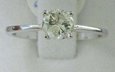 **4 CLAW DESIGN [R27223]** ROUND CUT [0.550ct] SOLITAIRE DIAMOND [WHITE GOLD] - BUY SAFE