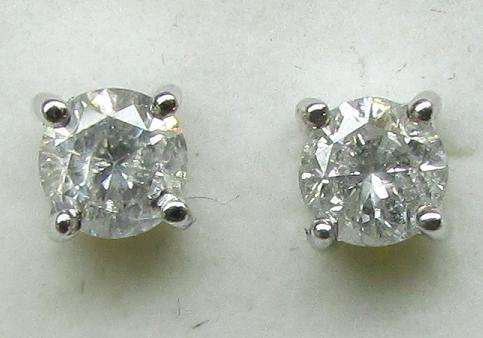 **GORGEOUS [R42287]** DESIGNER SPARKLING [1.295ct] DIAMOND EARRINGS [WHITE GOLD] - BUY SAFE