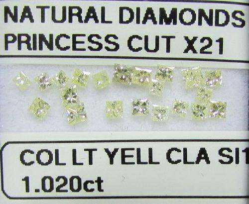 **GORGEOUS DIAMONDS** SPARKLING [1.020ct] PRINCESS CUT [SI1 CLARITY] DIAMOND FROM R1 - BUY SAFE
