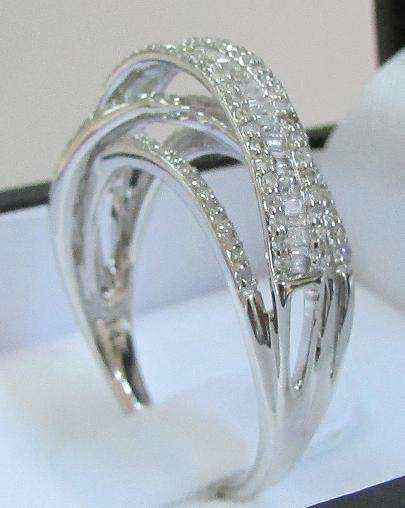 **BEST OF THE BEST [R50634]** TWIST DESIGN [1.00ct] DIAMOND RING [3.967g] WHITE GOLD - BUY SAFE