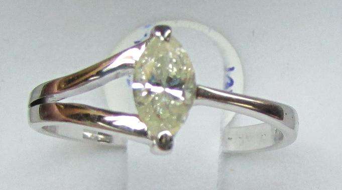 **DESIGNER [R32686]** MARQUISE CUT [0.560ct] DIAMOND [SI3] RING [WHITE GOLD] - BUY SAFE