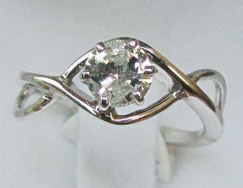 **DESIGNER TWIST [R24187]** ROUND CUT DIAMOND [0.500ct] RING [WHITE GOLD] - BUY SAFE