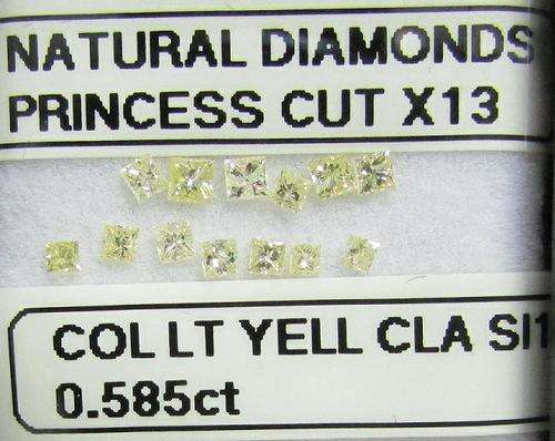 **GORGEOUS DIAMONDS** SPARKLING [0.585ct] PRINCESS CUT [SI1 CLARITY] DIAMOND FROM R1 - BUY SAFE