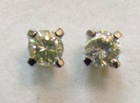 **GORGEOUS [R26287]** DESIGNER SPARKLING [0.400ct] DIAMOND EARRINGS [WHITE GOLD] -  BUY SAFE
