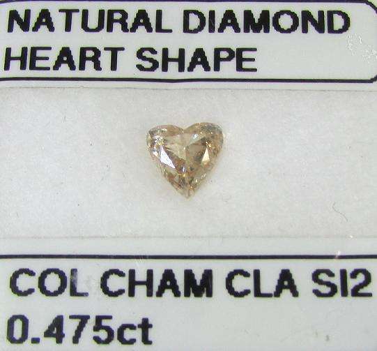 **RARE DIAMOND** SPARKLING [0.475ct] HEART SHAPED NATURAL DIAMOND - BUY SAFE