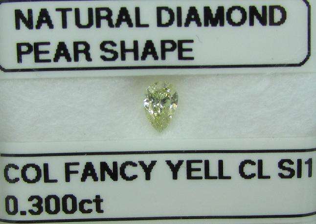**LOVELY DIAMOND** SPARKLING [0.300ct] PEAR SHAPED [SI1] NATURAL DIAMOND - BUY SAFE