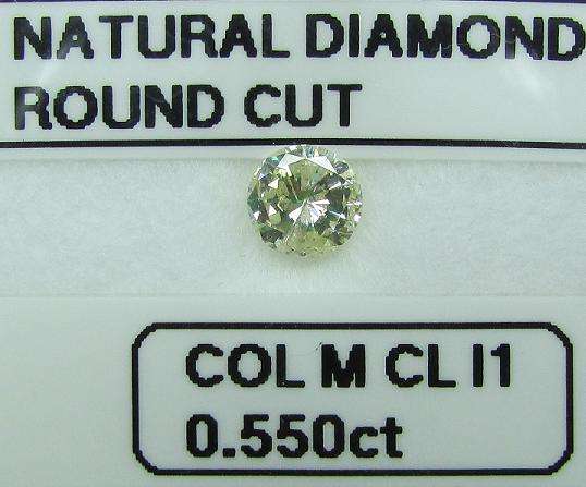 **NATURAL DIAMOND** SPARKLING [0.550ct] ROUND CUT [COLOUR M] DIAMOND STARTING AT R1 - BUY SAFE