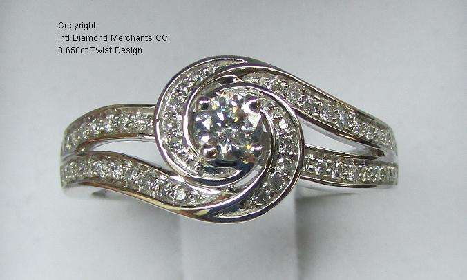 **BRILLIANT VALUE [R30258]** TWIST DESIGN [0.650ct] DIAMOND RING [3.557g] WHITE GOLD - BUY SAFE