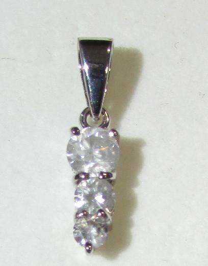 **STUNNING PIECE [R30225]** TRILOGY ROUND [0.725ct] DIAMOND PENDANT [WHITE GOLD] - BUY SAFE