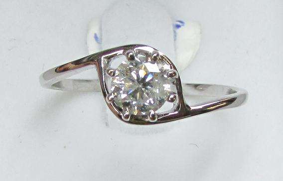 **DESIGNER TWIST [R24187]** ROUND CUT DIAMOND [0.525ct] RING [WHITE GOLD] - BUY SAFE