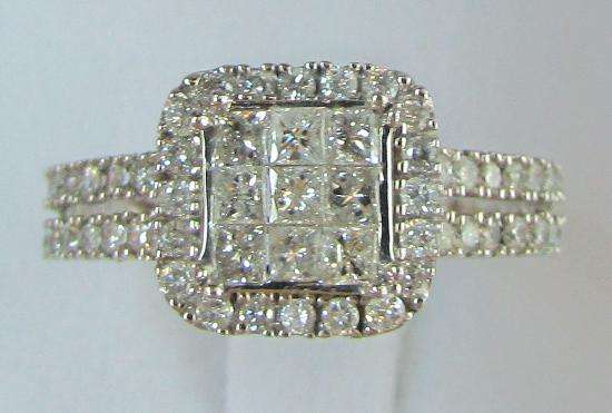 **JAW DROPPING [R54183]** INVISIBLE [VS] DESIGN [1.150ct] DIAMOND RING [3.606g] WHITE GOLD -BUY SAFE