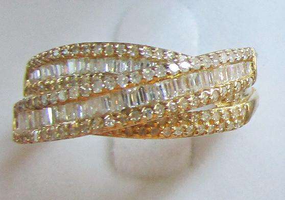 **BEST OF THE BEST [R50634]** TWIST DESIGN [1.00ct] DIAMOND RING [4.402g] YELLOW GOLD - BUY SAFE