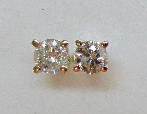 **GORGEOUS [R28638]** DESIGNER SPARKLING [0.705ct] DIAMOND EARRINGS [YELLOW GOLD] - BUY SAFE
