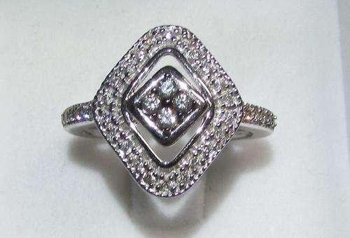 **BEAUTIFUL [R24589]** HIGH QUALITY [0.400ct] DIAMOND RING [3.301g] WHITE GOLD - BUY SAFE