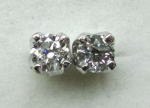 **GORGEOUS [R26287]** DESIGNER SPARKLING [0.300ct] DIAMOND EARRINGS [WHITE GOLD] -  BUY SAFE