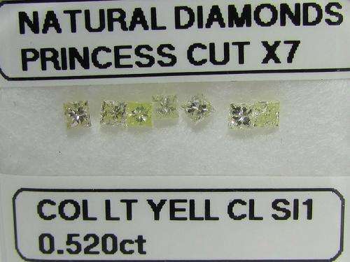 **GORGEOUS DIAMONDS** SPARKLING [0.520ct] PRINCESS CUT [SI1 CLARITY] DIAMOND FROM R1 - BUY SAFE