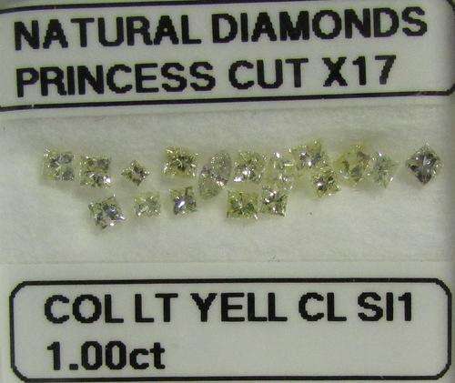 **GORGEOUS DIAMONDS** SPARKLING [1.000ct] PRINCESS CUT [SI1 CLARITY] DIAMOND FROM R1 - BUY SAFE