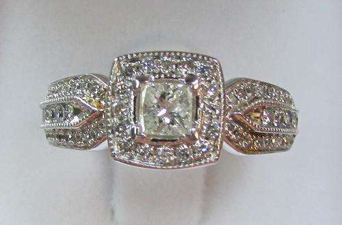 **WOW [R47254]** HIGH QUALITY [1.010ct] DIAMOND RING [4.907g] WHITE GOLD - BUY SAFE