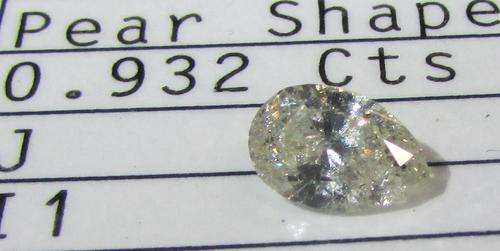 **CERTIFIED** GLAMOROUS [0.932ct] PEAR CUT [COLOUR J] DIAMOND AT R1 NO RESERVE - BUY SAFE