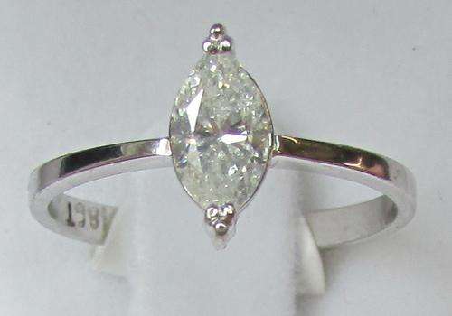 **CERTIFIED [R39856]** SPARKLING MARQUISE CUT DIAMOND [0.570ct] SOLITAIRE [18KT WHITE GOLD]-BUY SAFE