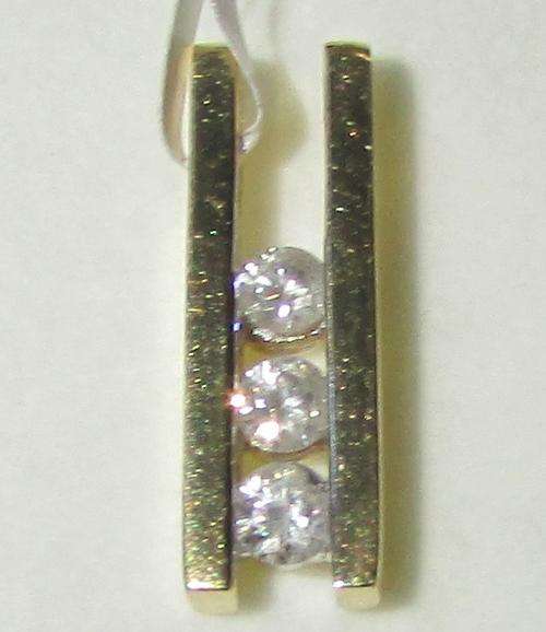 **JOURNEY DESIGN [R24539]** DIAMOND PENDANT [0.350ct] ROUND CUT [YELLOW GOLD] -  BUY SAFE