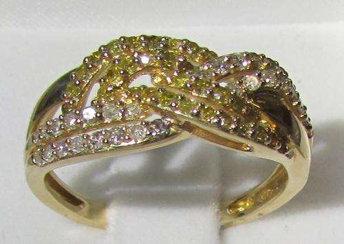 **BEAUTIFUL [R34589]** HIGH QUALITY [0.637ct] DIAMOND RING [2.733g] YELLOW GOLD - BUY SAFE
