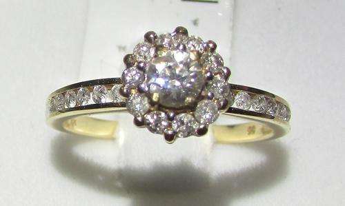 **ENGAGEMENT RING [R34563]** HIGH QUALITY [0.442ct] DIAMOND RING [2.799g] YELLOW GOLD - BUY SAFE