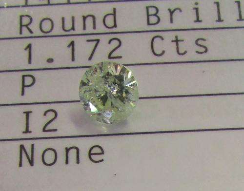 **CERTIFIED** GLAMOROUS [1.1720ct] ROUND CUT [COLOUR P] DIAMOND AT R1 NO RESERVE - BUY SAFE