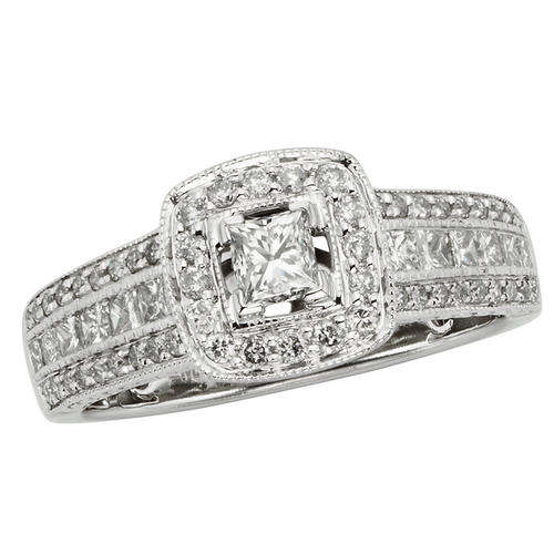 **PRESTIGIOUS [R47254]** HIGH QUALITY [1.050ct] DIAMOND RING [5.394g] WHITE GOLD - BUY SAFE