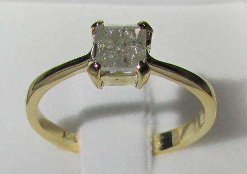 **BARGAIN BUY [R39622]** 1CT PRINCESS CUT DIAMOND SOLITAIRE RING [1.010ct] YELLOW GOLD - BUY SAFE