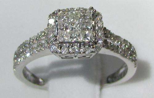 **GORGEOUS [R40258]** INVISIBLE [0.736ct] DIAMOND [H / SI3] RING [WHITE GOLD] - BUY SAFE