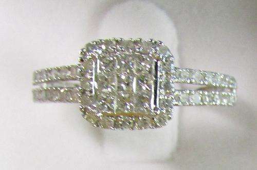 **QUAD DESIGN [R32472]** DIAMOND RING [0.800ct] INVISIBLE SETTING [2.011g] WHITE GOLD - BUY SAFE