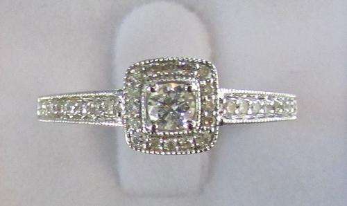 **SCINTILLATING [R34698]** EYE CLEAN [0.625ct] DIAMOND DESIGNER RING [2.467g] WHITE GOLD - BUY SAFE